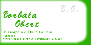 borbala obert business card